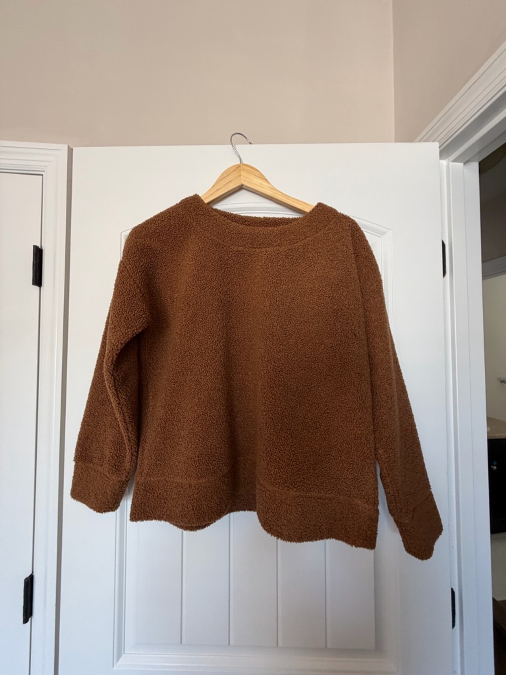 J. Crew Cozy Brown vintage fleece Crewneck Sweater